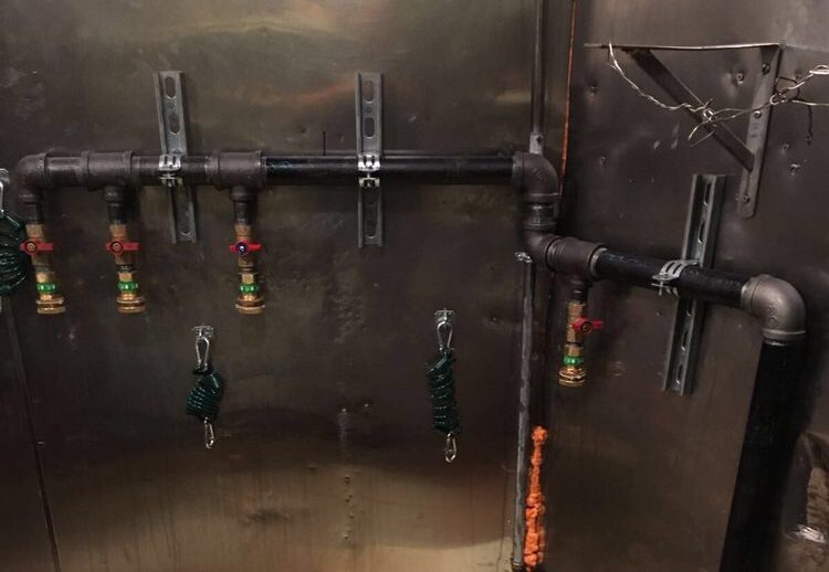 Commercial kitchen gas piping and appliance valves